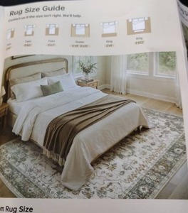 lot 13494 image: Washable Rugs Busy Homes Rug Size Guide