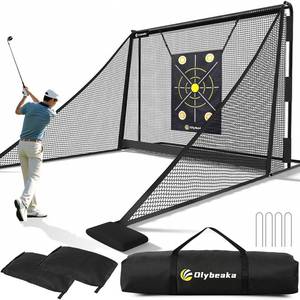 lot 13514 image: Olybeaka Golf Hitting Net 10 x 7.5ft with Side Barriers  Retail $229.99