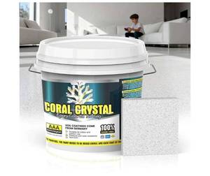 lot 13521 image: Self Leveling Epoxy Colored Sand Floor Paint for Concrete Epoxy Floor Paint 420 Fl Oz, Easy Pour & Roll to Renew Garage,Basements,Patios, Outdoor(White Pebble,Net Content 20KG)