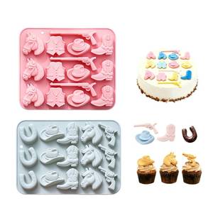 lot 14195 image: XIMEO Cowboy Silicone Chocolate Molds, 2-Pack