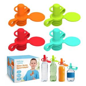 lot 14198 image: Morlike Living Water Bottle Spout Adapter, 4-Pack
