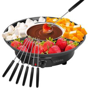 lot 17248 image: VAlinks Electric Chocolate Fondue Pot Set with 6 Forks