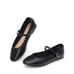 lot 17258 image: Dream Pairs Womens Mary Jane Ballet Flats, Size 7.5, Black
