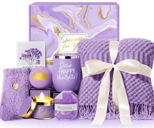 lot 17268 image: ABUDICS Lavender Spa Gift Basket Set 8-Piece