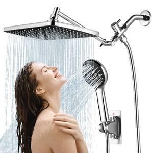 lot 17269 image: Chrome Rain Shower Head with Handheld Combo