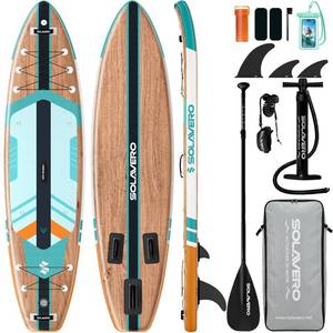 lot 17271 image: Solavero 116 Inflatable Stand Up Paddle Board 550 lbs  Retail $172.99