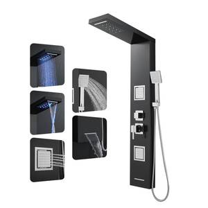 lot 17283 image: ROVOGO Shower Panel Tower System with LED Lights