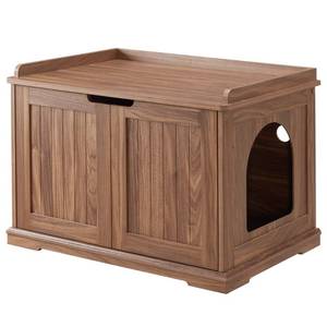 lot 17293 image: Unipaws Cat Litter Box Enclosure Furniture  Retail $179.99