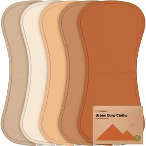 lot 18003 image: KeaBabies Organic Burp Cloths 5-Pack Terracotta