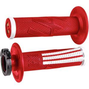 lot 18009 image: ODI Emig Pro Lock-On Grips RedWhite
