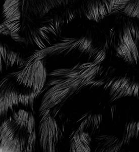 lot 18473 image: EOVEA Shaggy Faux Fur Fabric 60 Wide Black Half Yard