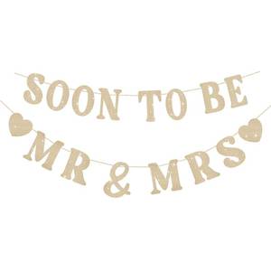 lot 18475 image: SerpizePaty Soon To Be Mr & Mrs Sign Banner 118-inch
