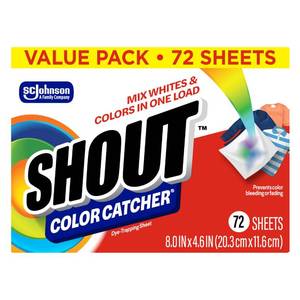 lot 18480 image: Shout Color Catcher Dye-Trapping Sheets 72 Count