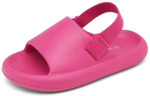 lot 18485 image: INMINPIN Toddler Slides Sandals Hot Pink Size 6