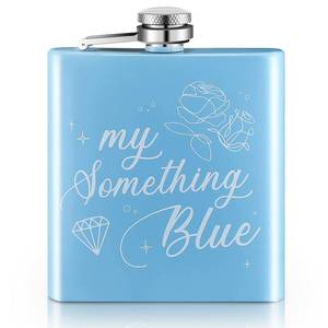 lot 18496 image: Tanlade 6 oz Stainless Steel Hip Flask, Blue