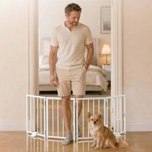 lot 19532 image: BFNN Small Dog Gate Indoor, Up to 48 W Freestanding PetPuppy Fence