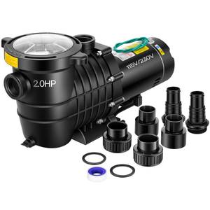 lot 19533 image: VIVOHOME 2.0HP 6800GPH Pool Pump for InAbove Ground Pools 115V230V