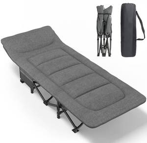 lot 19542 image: ATORPOK Folding Camping Cot for Adults with Cushion and Pillow