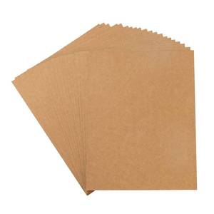lot 20128 image: 20 Sheets Blank Brown Kraft Thick Paper Cardstock, 8.5 x 11 inches