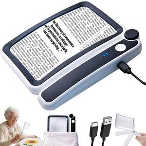 lot 20169 image: Thingogear 3.5X Rectangle Handheld Reading Magnifying Glass with LED