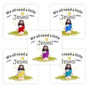 lot 20211 image: 5 Sets Mini Jesus Figures Hug Cards, Vibrant Easter Decorations, Religious Party Bulk Gifts for Expressing Care, Ideal for Long Distance Relationships, Friendsgiving and Coworkers (Multicolor A)