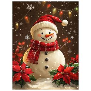 lot 20222 image: Mandun Christmas Paint by Numbers for Adult, Snowman Paint by Numbers Kit for Adults Beginners, DIY Christmas Acrylic Painting on Canvas for Home Wall Art Decor(16x20inch)