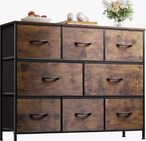 lot 1304 image: Wlive fabric 8 drawer storage