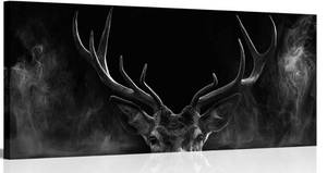 lot 1299 image: Deer portrait approximately 47 in x 20 in