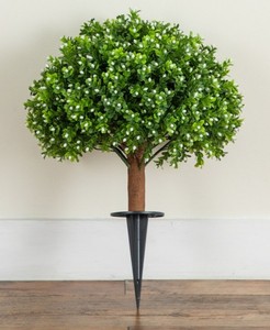 lot 1357 image: Artificial topiary plant or tree with an integrated ground stake (2-pack)- stock photo may not be exact