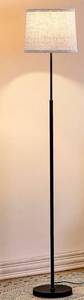lot 13506 image: Floor Lamp Black Body Fabric Shade (STOCK PHOTO MAY NOT BE EXACT)
