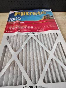 lot 1397 image: A 3M Filtrete 1000 Allergen Defense Air Filter 16x25x1 4 pack