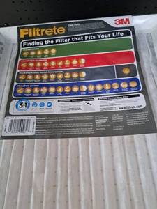 lot 1402 image: Filtrete 14x30x1, AC Furnace Air Filter, MPR 300, Clean Living Basic Dust, 6