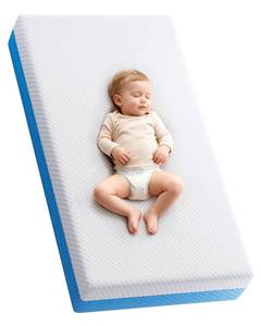 lot 1414 image: Tivellary Crib Mattress for InfantToddler Dual-Sided Memory Foam Mattress