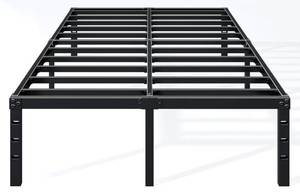lot 1424 image: Hafenpo 14 Inch Queen Bed Frame - Sturdy Metal Platform Queen Size, No Box Spring Needed, Heavy Duty, Easy Assembly, Strong Bearing Capacity, Under Bed Storage, Black