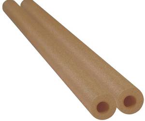 lot 1433 image: Chochkees Brown Floating Pool Noodles Foam Tube 2-Pack, Thick Hollow Noodles for Floating in The Swimming Pool, 52 Inches Long (Bown)