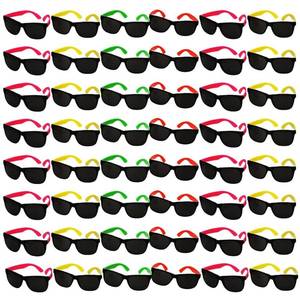 lot 1437 image: Funny Party Hats Sunglasses in Bulk - Neon Party Sunglasses - Party Favors - Neon Party Supplies (48 Pack)