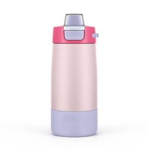 lot 2191 image: Ello Kids Colby 12oz Insulated Stainless Water Bottle with Straw, Bubble