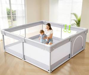 lot 5572 image: Fodoss Baby Playpen 47x47in with Door and Storage