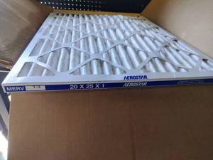 lot 5580 image: Aerostar MERV 13 Pleated Air Filter 20x25x1, 6 pack