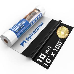 lot 5583 image: Spirecover Crawl Space Vapor Barrier 10 Mil 10x100  Retail $169.99
