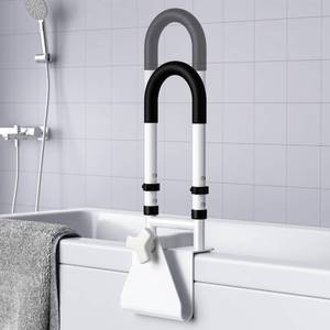 lot 9709 image: Adjustable Bathtub Safety Rail, Bathtub Handle Grab Bar with Non-Slip Grip for Seniors, Elderly, Fits 3.1 to 6.7 Inch Tub Walls, Supports 300 lbs