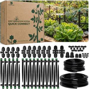 lot 9713 image: CARPATHEN Quick Connect Drip Irrigation System Kit with Sprinkler, 100 feet