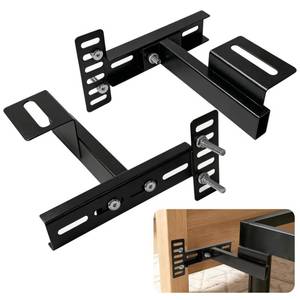 lot 9716 image: 2 Pack Headboard Brackets, Adjustable Bed Base Brackets, Heavy Duty Metal