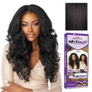 lot 9720 image: Sensationnel What Lace 13x6 Wig-Latisha, 1B OFFBLACK