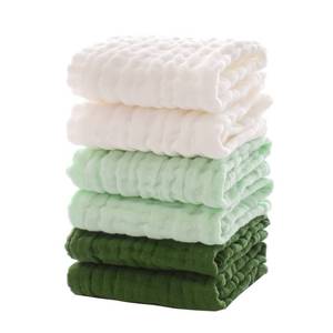 lot 10003 image: MUKIN Baby Washcloths - Soft Face Cloths for Newborn, Absorbent Bath Face Towels, Baby Wipes, Burp Cloths or Face Towels, Baby Registry as Shower. Pack of 6-12x12 inches (Green)
