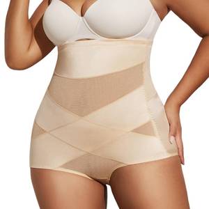 lot 10434 image: MOVWIN Plus Size Shapewear Tummy Control Underwear Girdle For Women Beige
