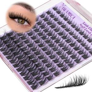 lot 10487 image: Wispy Fluffy Lash Clusters 8��14mm Short Eyelash Clusters Natural CC Curl Individual Lashes DIY Eyelash Extensions with Thin Lash Band for Daily Wear, Clean Girl & Soft Glam by Yawamica