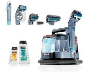 lot 13530 image: Shark StainStriker Portable CarpetUpholstery Cleaner, 4 Tools, PX202BRN For Carpet, Upholstery & Area Rugs, Stain & Odor Remover, Full Size Solutions, 3.5 Stain, 7 Stain, Crevice & Pet Mess Tools