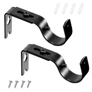 lot 14242 image: Frienda Curtain Rod Brackets Adjustable Wall Mounts, 2-Pack