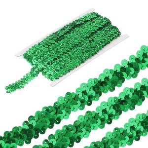 lot 14260 image: Meccanixity Elastic Sequin Trim, 5 Yards Green
